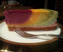 Adapted Rainbow Cheesecake