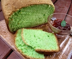 Pandan Bread with Homemade Strawberry Jam