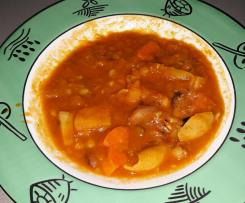 Rich Minestrone soup with pasta