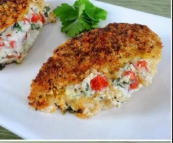 Panko Crusted stuffed Chicken breast