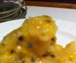Coconut and Passionfruit Self Saucing Steamed Pudding