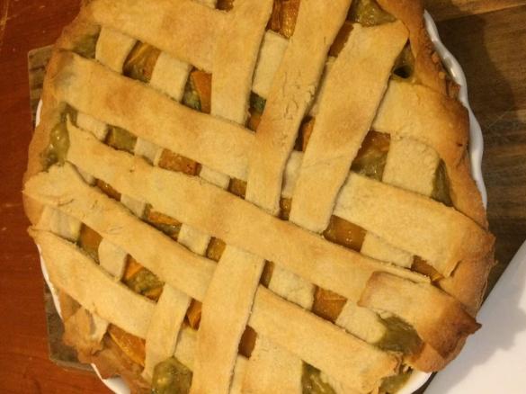 Leftovers Curried Chicken and pumpkin Pie