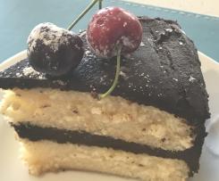 Double layer chocolate frosted Birthday cake