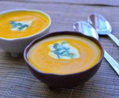 Roasted Butternut Pumpkin Soup with Chilli and Ginger
