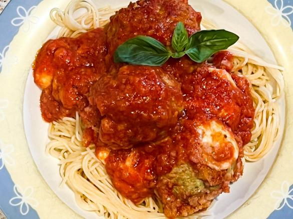 Chicken and Pesto Baked Meatballs