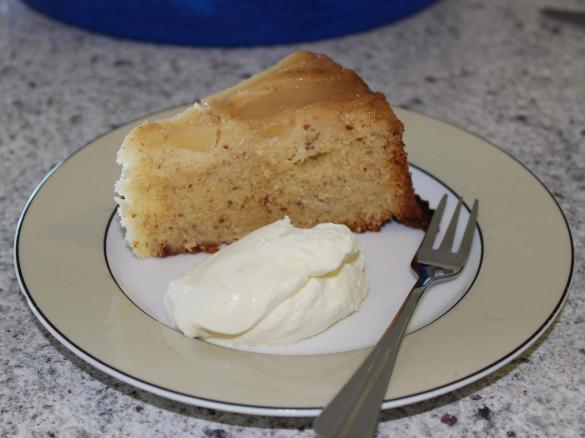 Pear & Almond Upside Down Cake