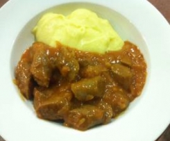 Deviled Sausages with Apple