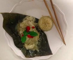 Aromatic Snapper in Banana Leaves with Quinoa