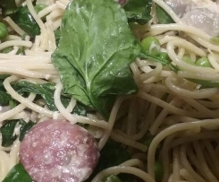 Chorizo, Smoked Salmon & Mushroom Pasta