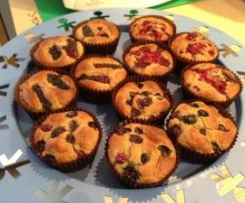 Clean Banana Berry Muffins