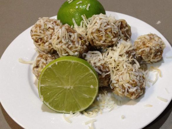 Lime and Coconut Protein Balls