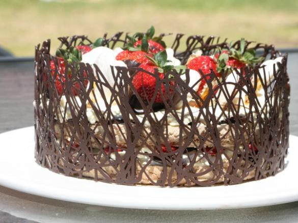 Strawberry Hazelnut Gateaux