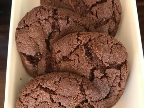 Eggless Double Chocolate Choc Chip Cookies
