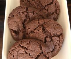 Eggless Double Chocolate Choc Chip Cookies