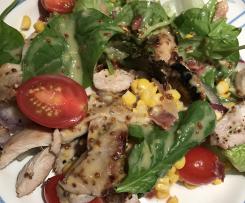 Mustard Chicken, Bacon & Avocado Salad (inspired by Cafedelites)