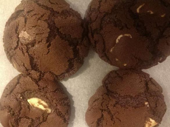 Triple-choc cookies