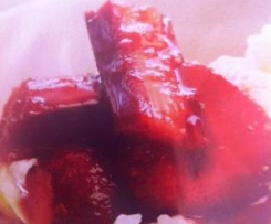 Rhubarb with Strawberries and Ginger