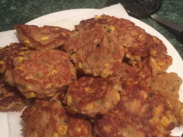 Tuna & Corn Fritters - Coles recipe- almost