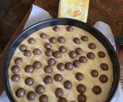 No bake Malteser cheesecake with caramilk swirl