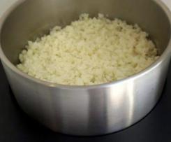 Duo Rice; Boiled Rice and Steamed Cauliflower Rice