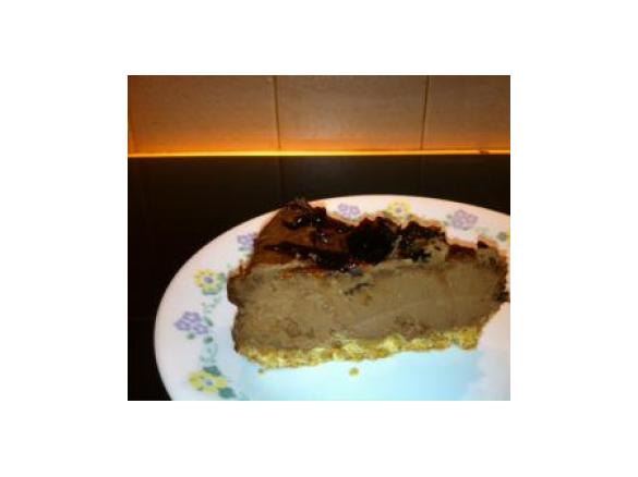 Chocolate and toffee cheesecake