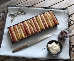 Maggie Beer's Vino Cotto and rhubarb tart