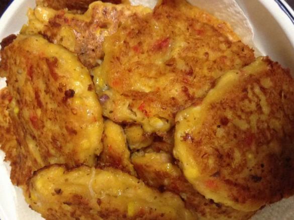 Ham Chicken and Corn Fritters