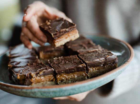 Salted Caramel Slice- Gluten free & Sugar free