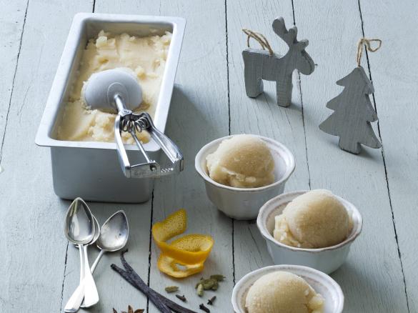 Mulled cider sorbet
