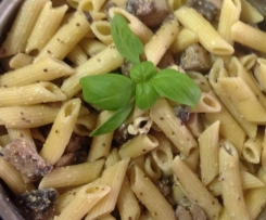 Mushroom and mustard pasta