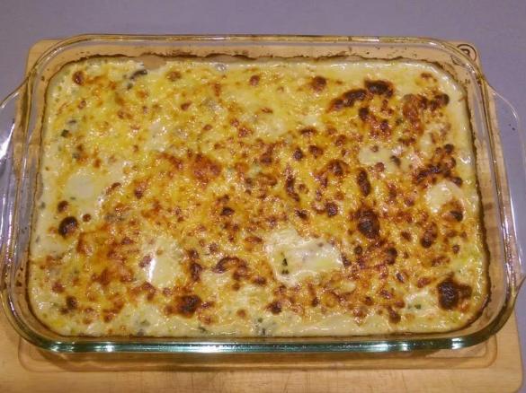 Mushroom and Chives Potato Bake