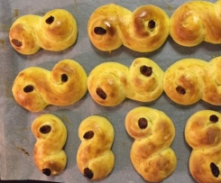 Ola's Swedish Saffron Bread (Lussekatter)