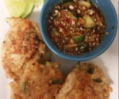 MKR Style Fish Cakes with Peanut and Lime Sauce
