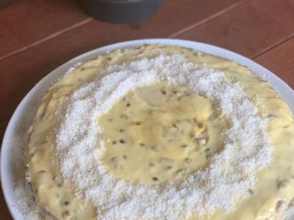 Passionfruit and coconut cake