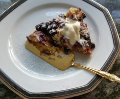 Blueberry Croissant Pudding