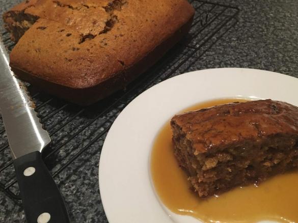 Sticky date cake with caramel sauce