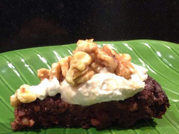 Banana Cacao Cake with Maple Coconut Cream
