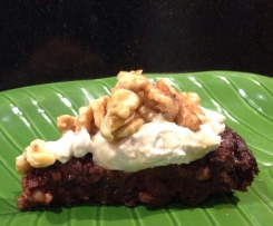 Banana Cacao Cake with Maple Coconut Cream