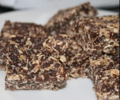 No Bake Choc Nut Slice