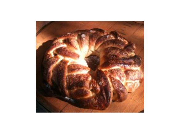 Sour Cherry and White Chocolate Brioche Wreath