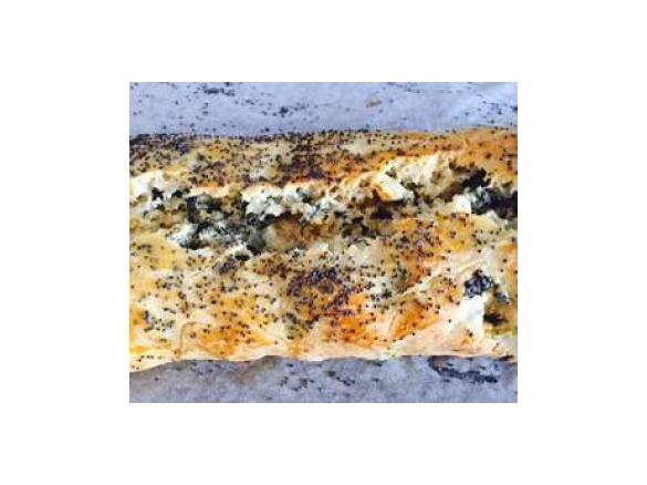 Spinach and feta swirl loaf