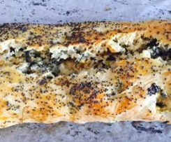 Spinach and feta swirl loaf