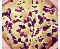 Raspberry and chia cake