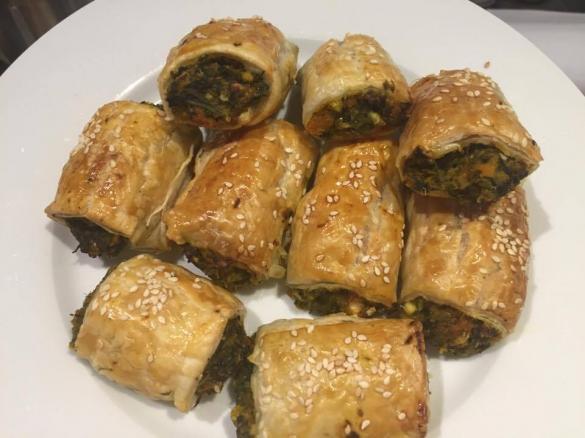 Pumpkin, Spinach & Feta Sausage Rolls