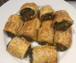 Pumpkin, Spinach & Feta Sausage Rolls