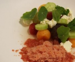 Summer tomato and melon salad