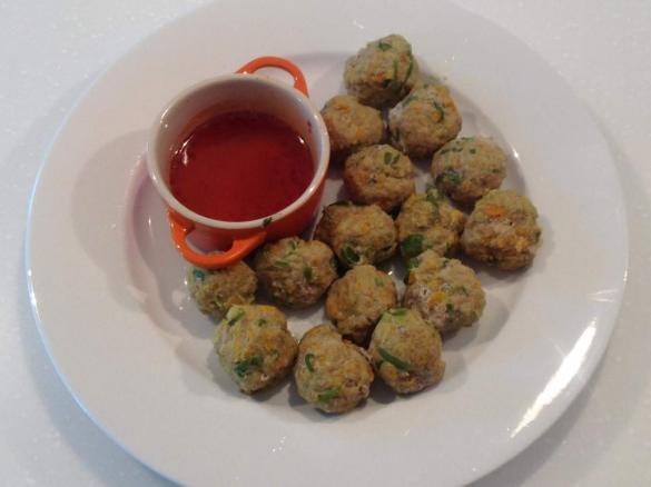 Vietnamese Lemongrass & Pork Balls with Dipping Sauce (Varoma Steamed)