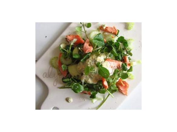 Trout salad & horseradish dressing