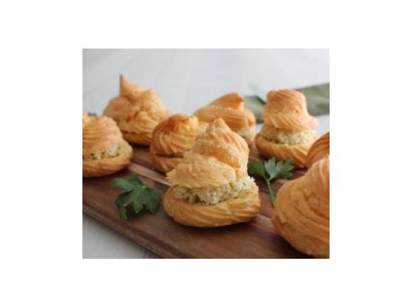 Leek and three cheese gourgeres