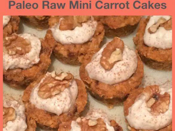 Paleo Vegan Mini Raw Carrot Cakes